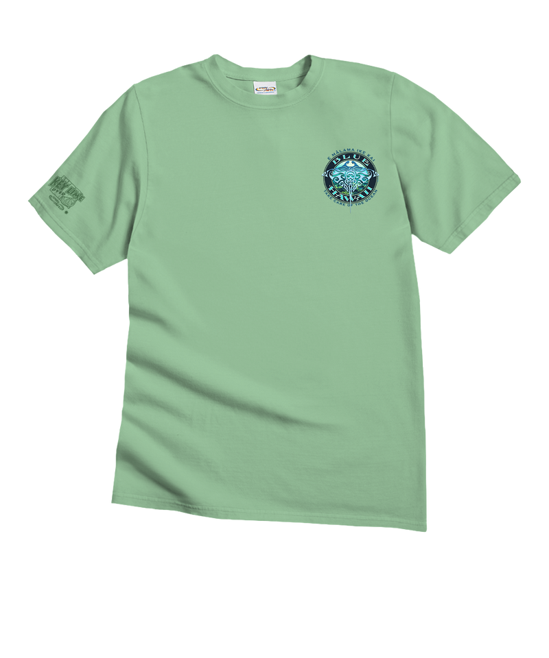 Blue Hawaii Dive - Key Lime Dyed Short Sleeve Crewneck T-Shirt