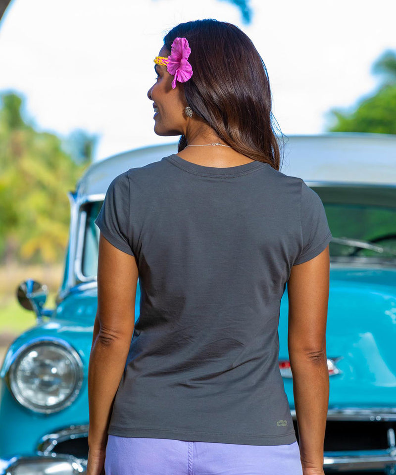 Henna Mandala - Graphite Short Sleeve Pima T-Shirt