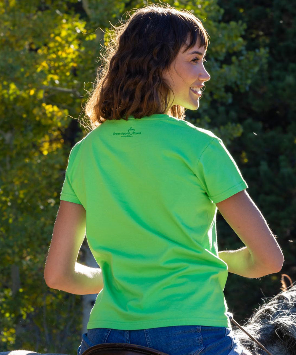 Apple Blossoms - Green Apple Dyed Short Sleeve Crewneck T-Shirt