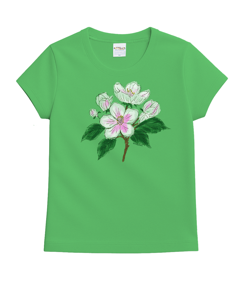 Apple Blossoms - Green Apple Dyed Short Sleeve Crewneck T-Shirt