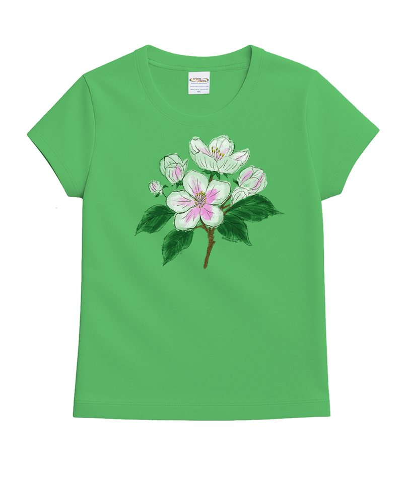 Apple Blossoms - Green Apple Dyed Short Sleeve Crewneck T-Shirt