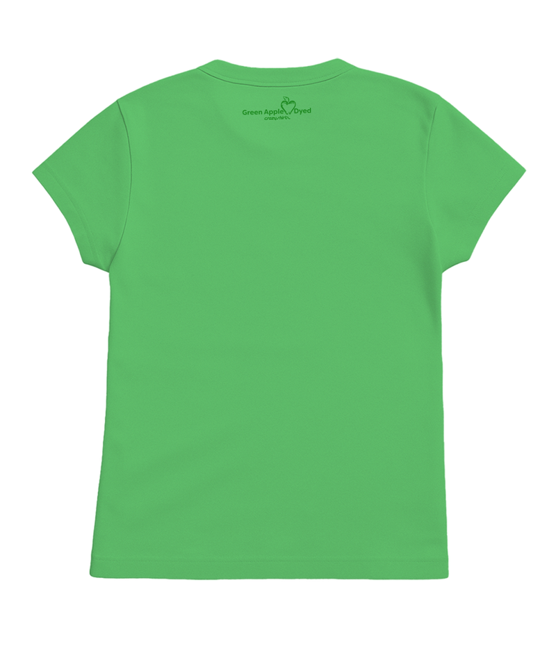 Tropical Watercolor Beach - Green Apple Dyed Short Sleeve Crewneck T-Shirt