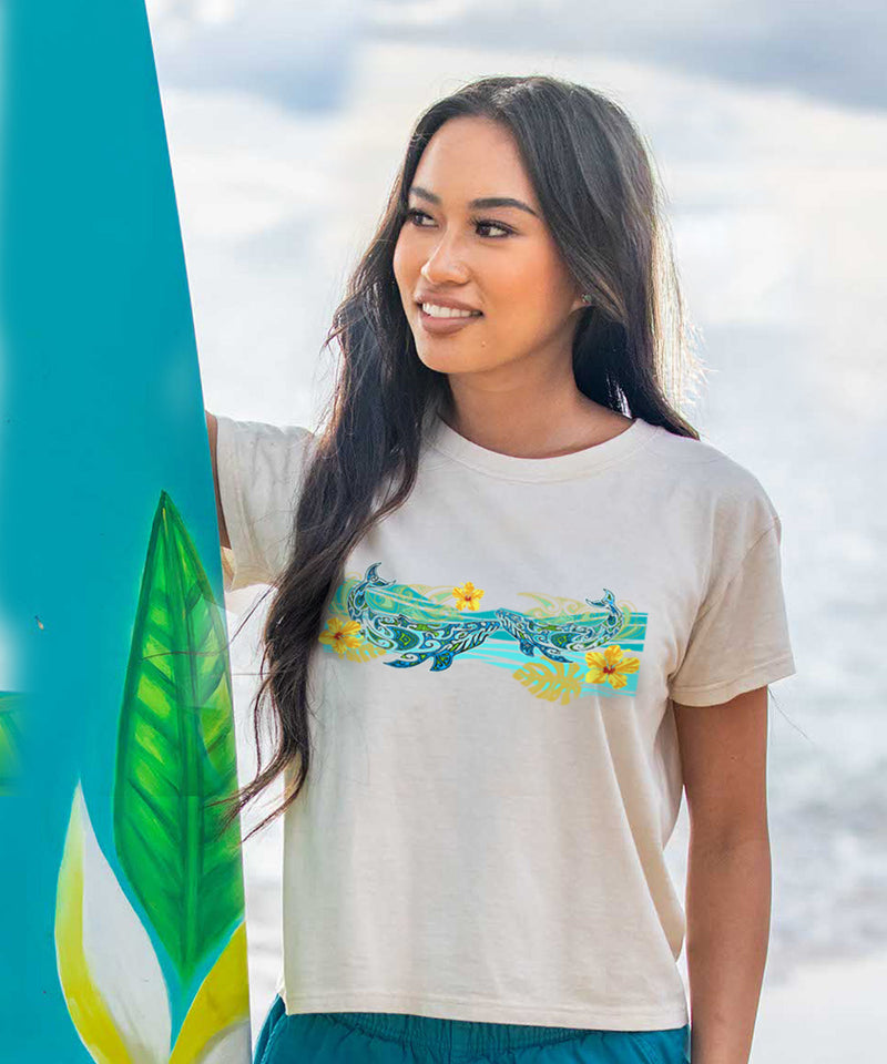 Tribal Kohola Band - Coconut Dyed Short Sleeve Crewneck T-Shirt