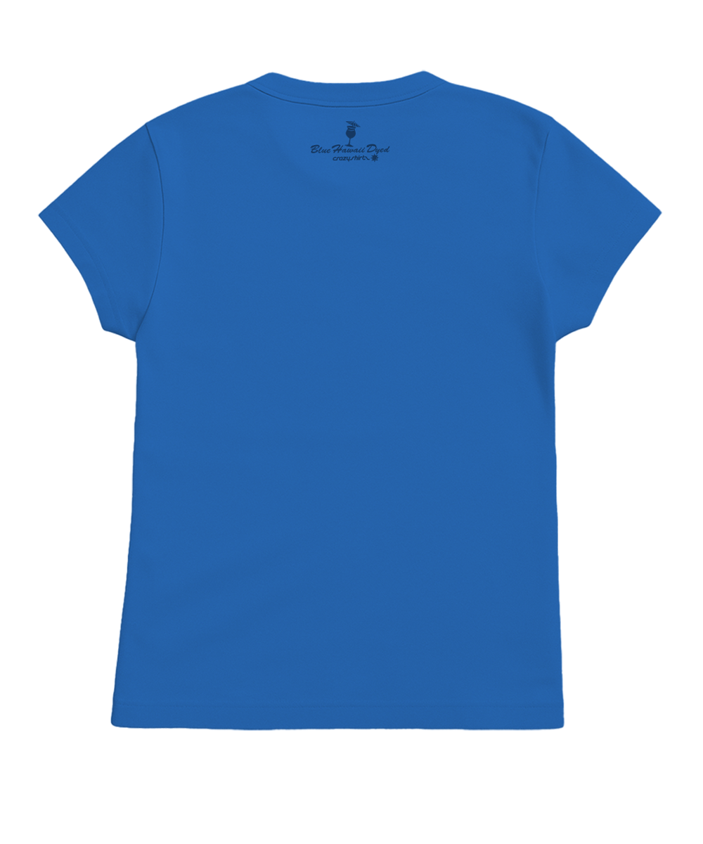 Waikiki Rainbow - Blue Hawaii Dyed Short Sleeve Crewneck T-Shirt Waikiki Rainbow - Blue Hawaii Dyed Short Sleeve Crewneck T-Shirt