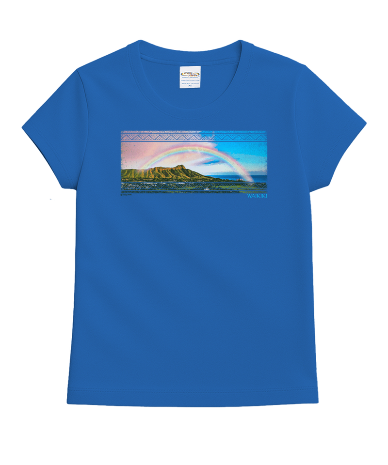 Waikiki Rainbow - Blue Hawaii Dyed Short Sleeve Crewneck T-Shirt