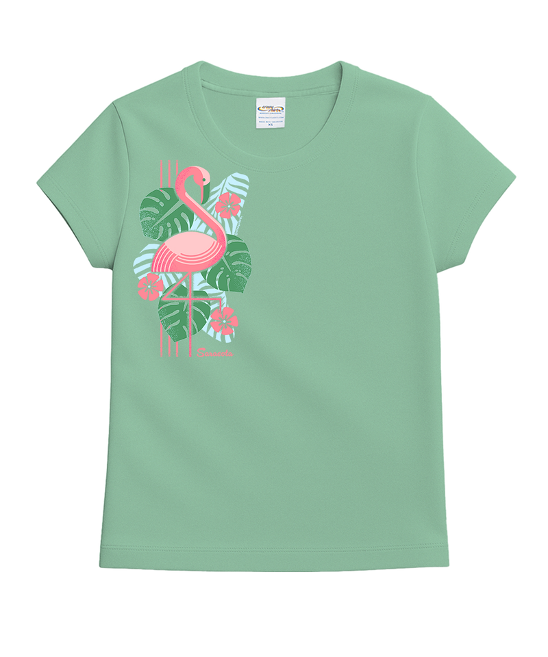 Mod Flamingo - Key Lime Dyed Short Sleeve Crewneck T-Shirt