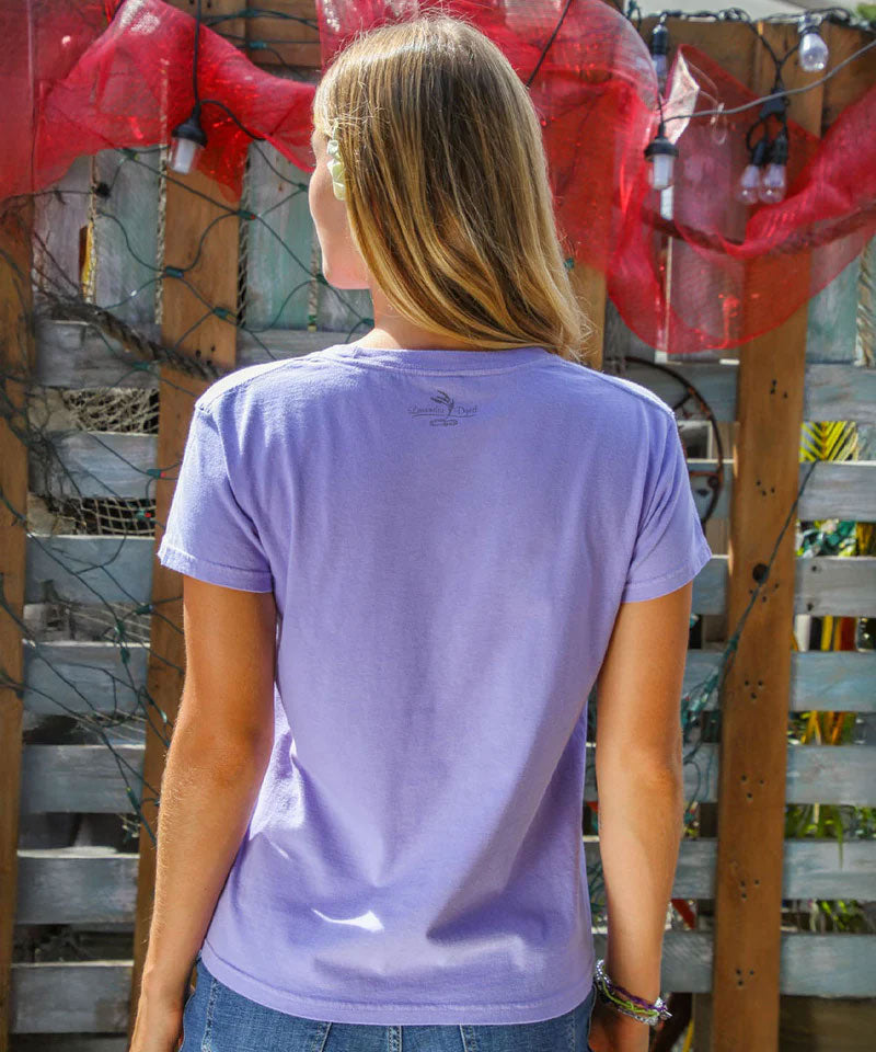 Mod Vegas Sign - Lavender Dyed Short Sleeve Crewneck T-Shirt