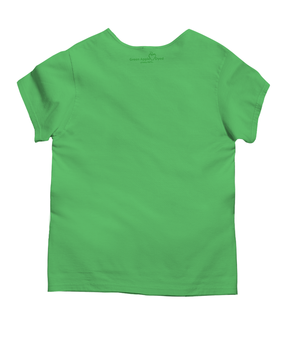 Butterfly Bouquet - Green Apple Dyed Short Sleeve Scoop Neck T-Shirt
