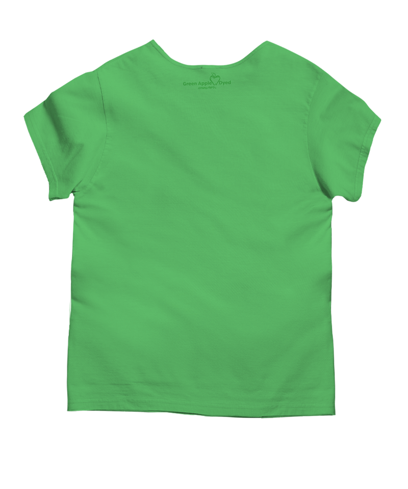 Butterfly Bouquet - Green Apple Dyed Short Sleeve Scoop Neck T-Shirt