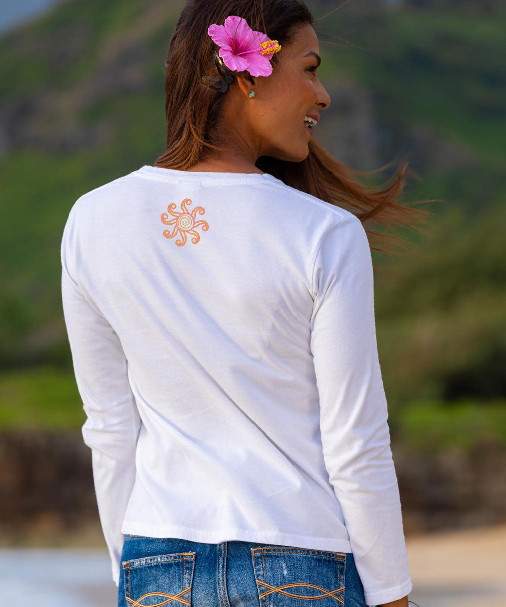 Phoenix - White Long Sleeve Crewneck T-Shirt