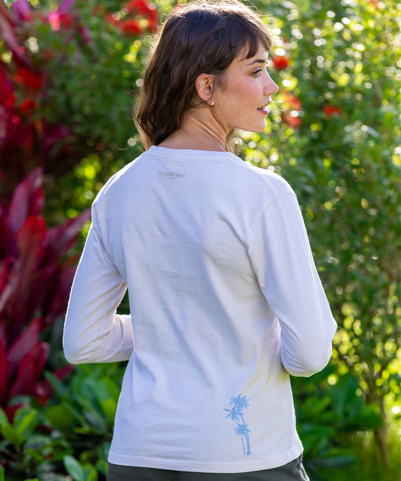 Sea Breeze - Coconut Dyed Long Sleeve Crewneck T-Shirt