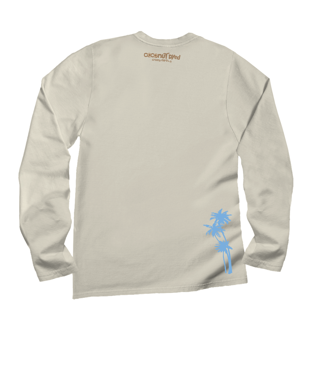 Sea Breeze - Coconut Dyed Long Sleeve Crewneck T-Shirt