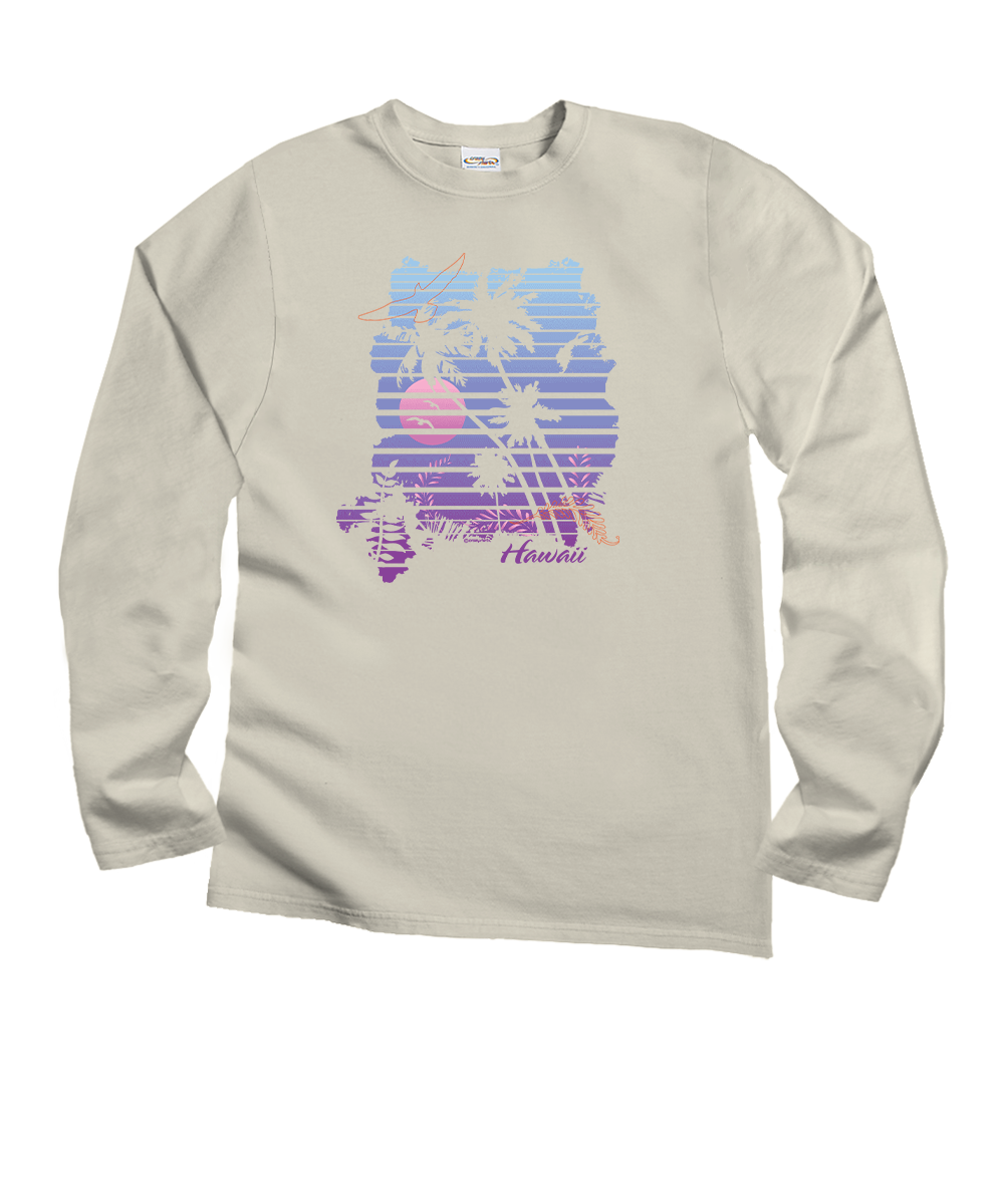 Sea Breeze - Coconut Dyed Long Sleeve Crewneck T-Shirt