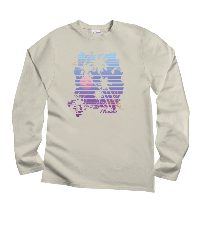 Sea Breeze - Coconut Dyed Long Sleeve Crewneck T-Shirt