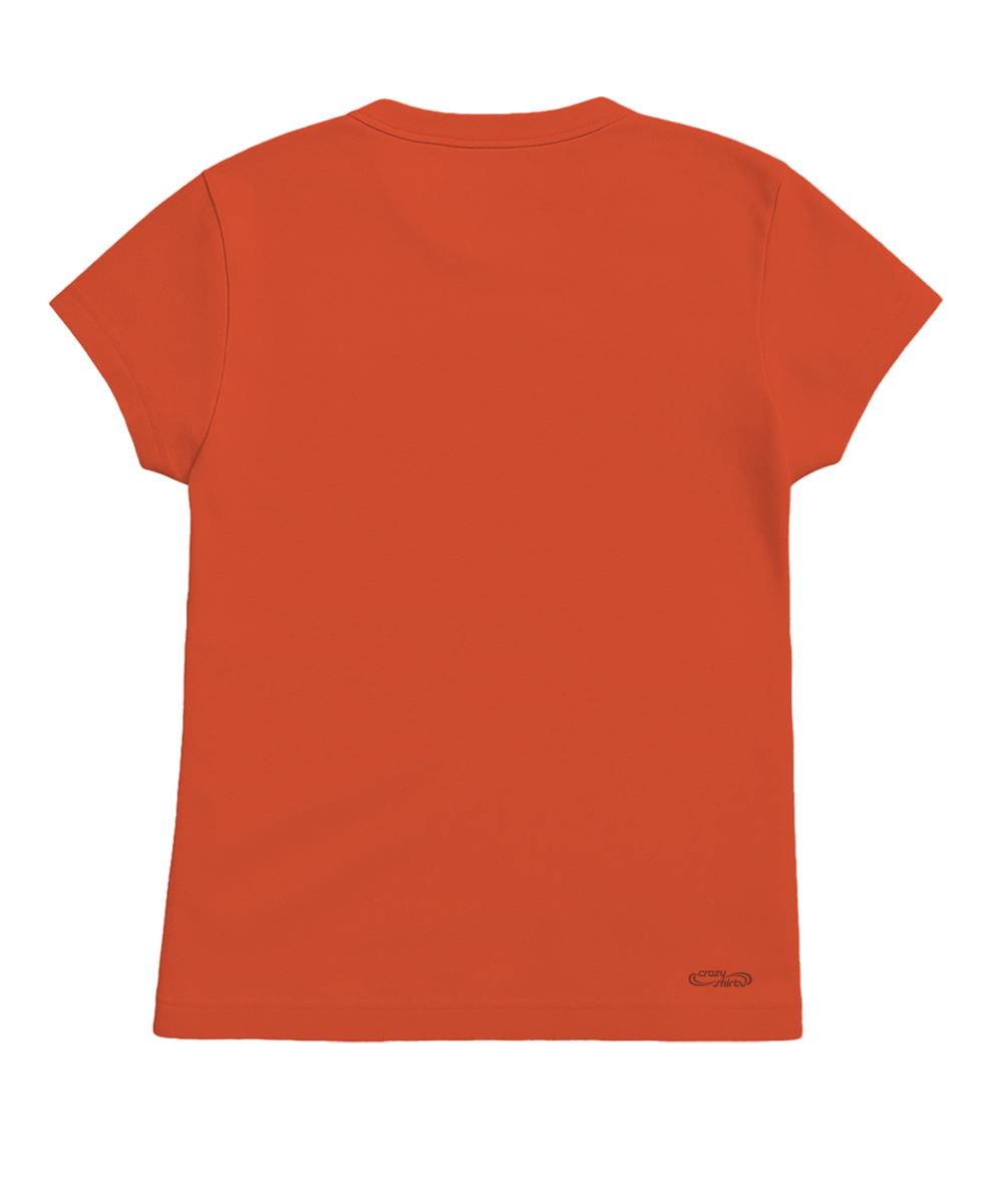 Retro Hula Coconut Girl - Paprika Short Sleeve Crewneck T-Shirt