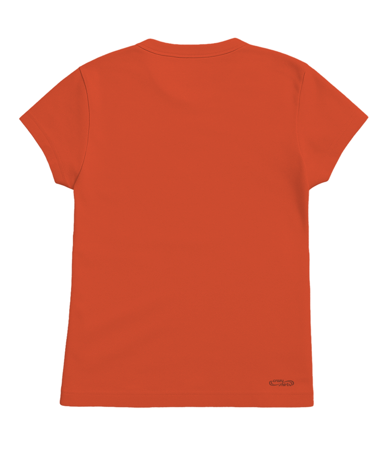 Retro Hula Coconut Girl - Paprika Short Sleeve Crewneck T-Shirt