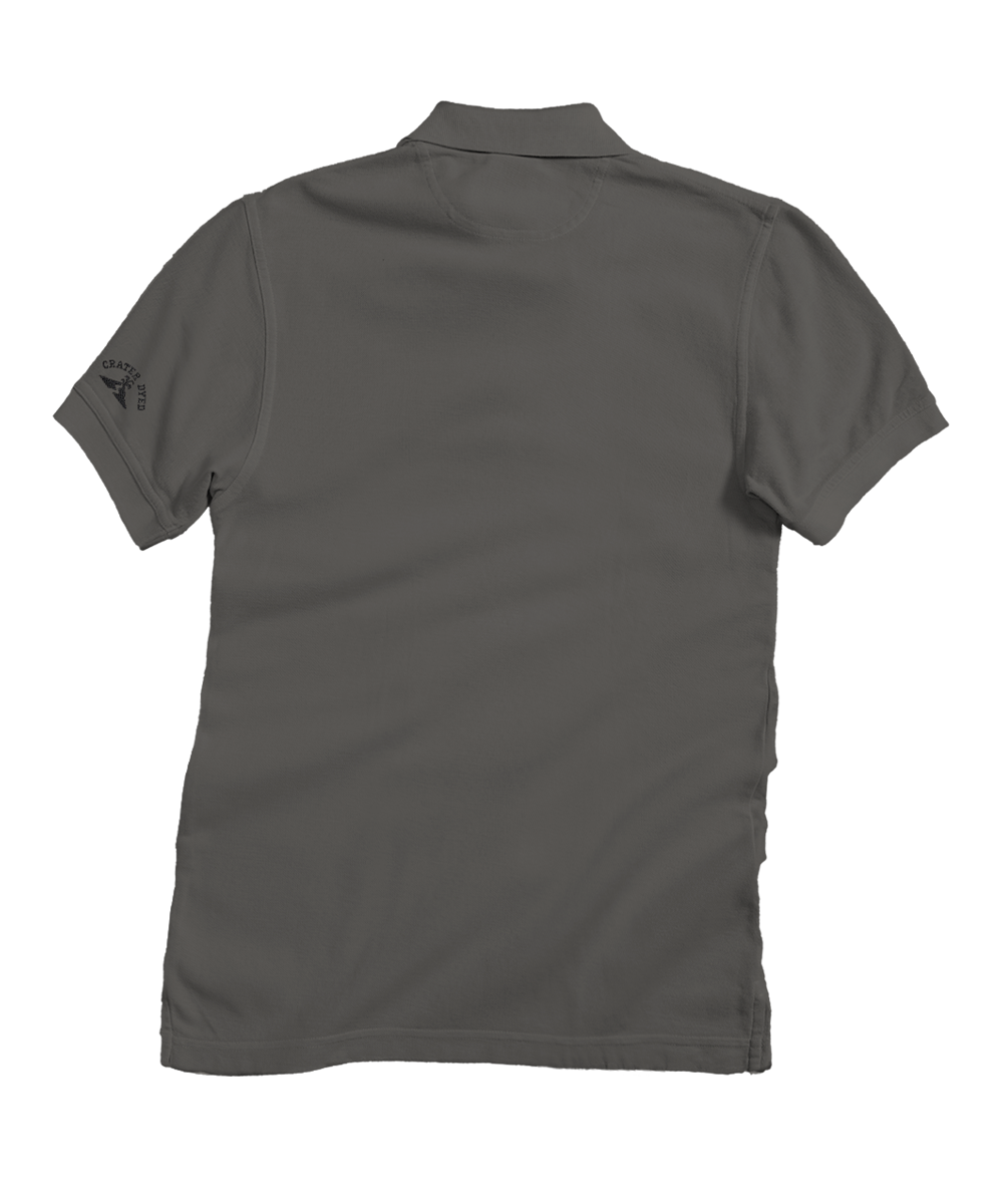 Sketchy Palm - Crater Dyed® Short Sleeve Oceanfront Polo Shirt