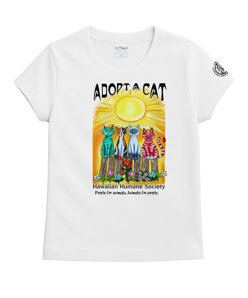 Hawaiian Humane Society Sun And Moon - White Short Sleeve Crewneck T-Shirt