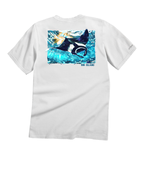 ◆LEE◆ Kansas Cow Watercolor Graphic T-Shirt White Manta Watercolor - White Short Sleeve Crewneck T-Shirt