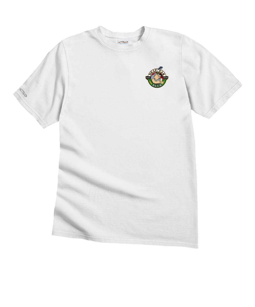 Deaf Ear Beer - White Short Sleeve Crewneck T-Shirt