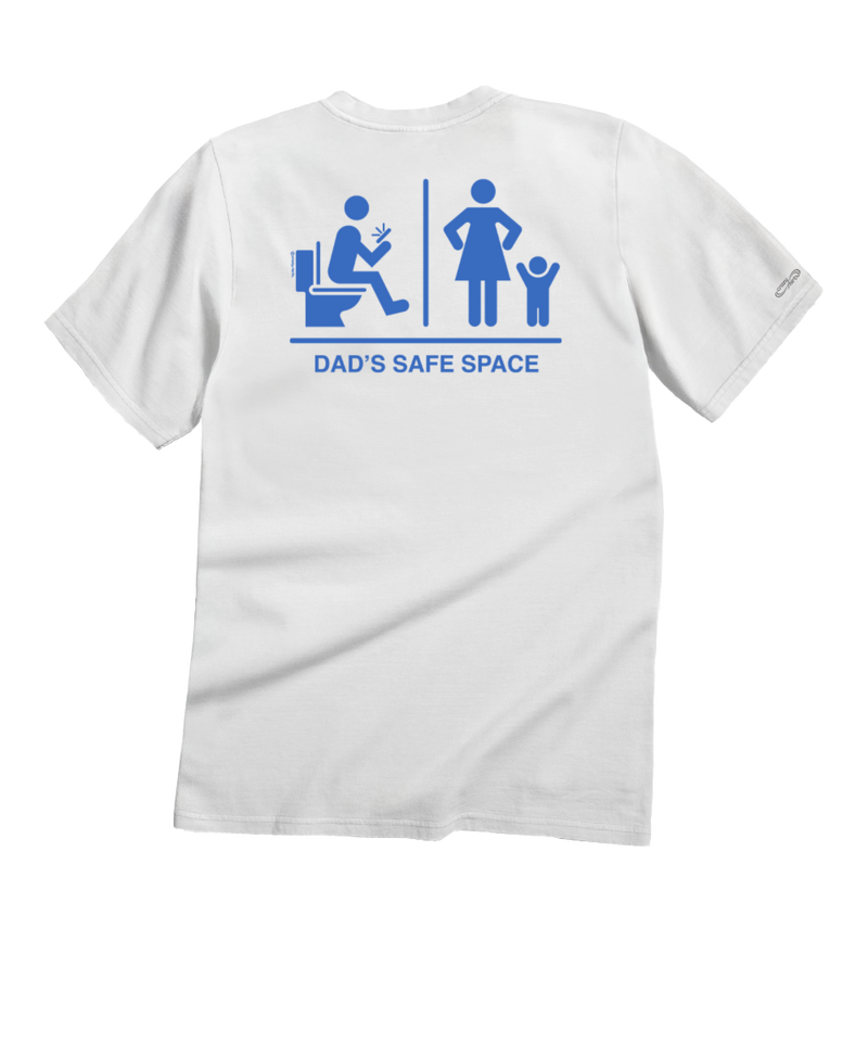 Dads Safe Space - White Short Sleeve Crewneck T-Shirt