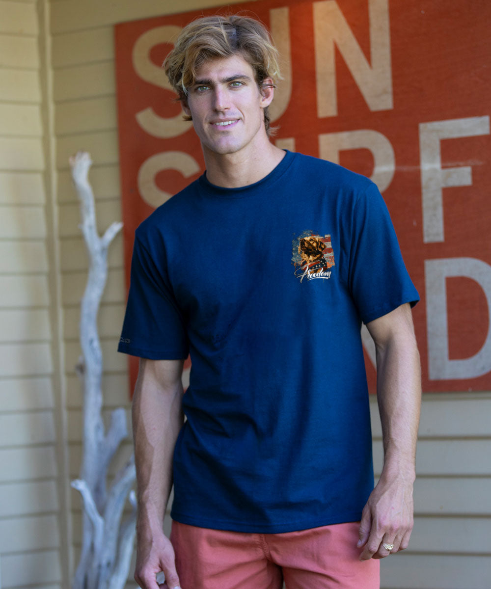Freedom Lab - Navy Short Sleeve Crewneck T-Shirt