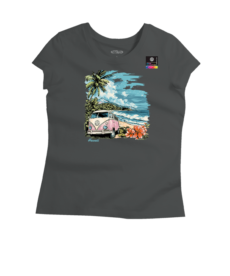 Volkswagen Van Blue Tropics - Graphite Short Sleeve Pima T-Shirt