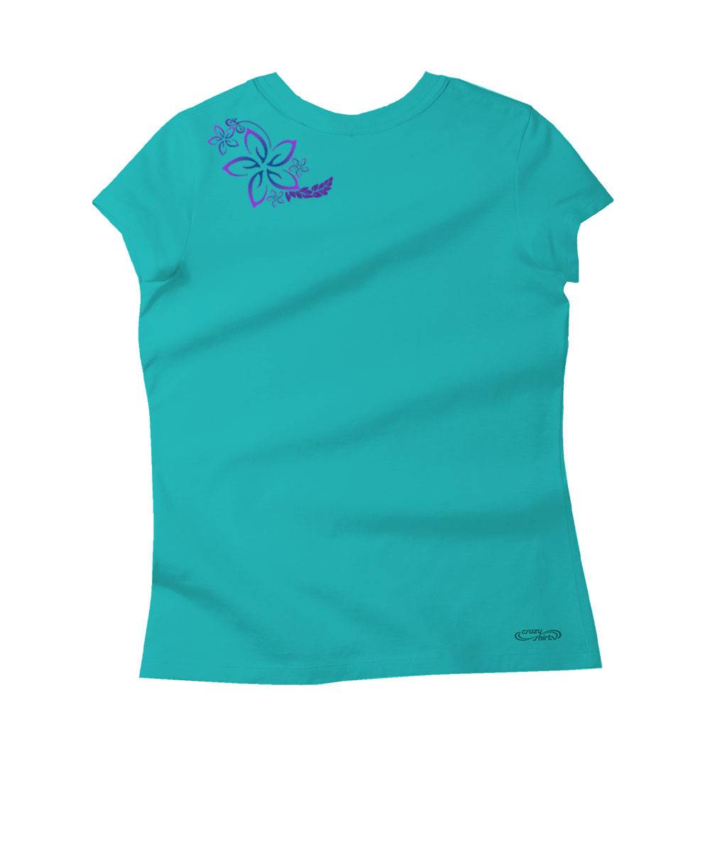 Circular Tribal Floral - Ocean Short Sleeve Pima T-Shirt