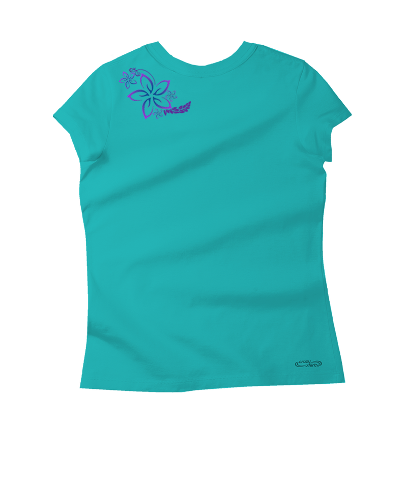 Circular Tribal Floral - Ocean Short Sleeve Pima T-Shirt