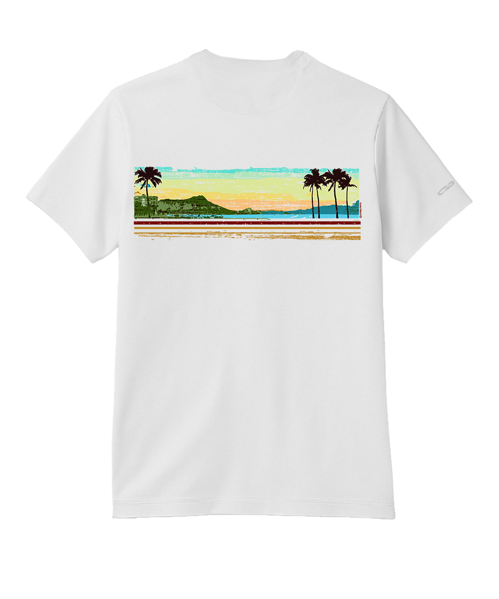 Waikiki Beach Band - White Short Sleeve Pima T-Shirt