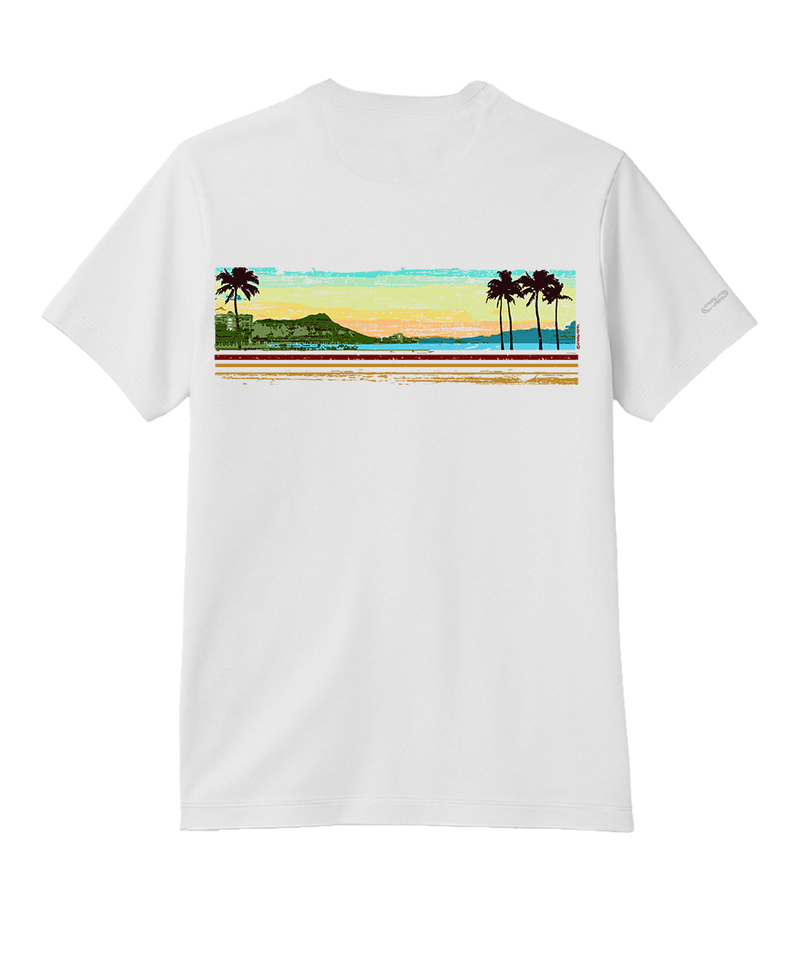Waikiki Beach Band - White Short Sleeve Pima T-Shirt