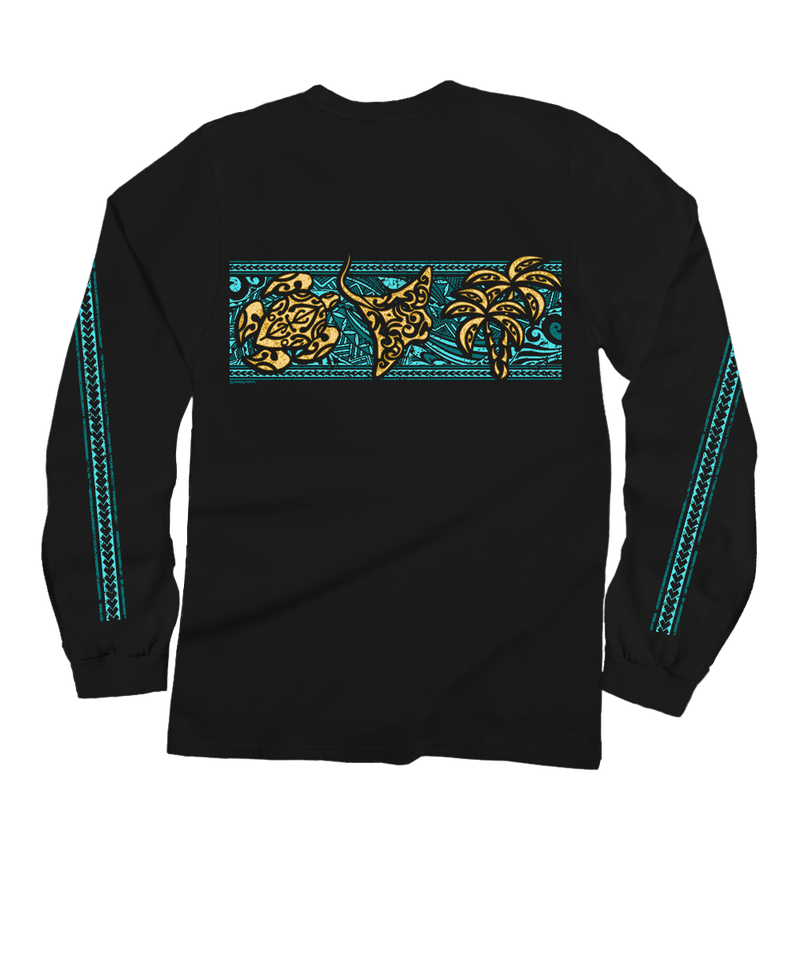 Tribal Icon Band - Black Long Sleeve Crewneck T-Shirt