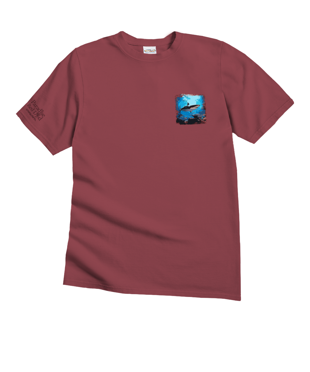 Reef Shark - Paradise Red Dyed Short Sleeve Crewneck T-Shirt