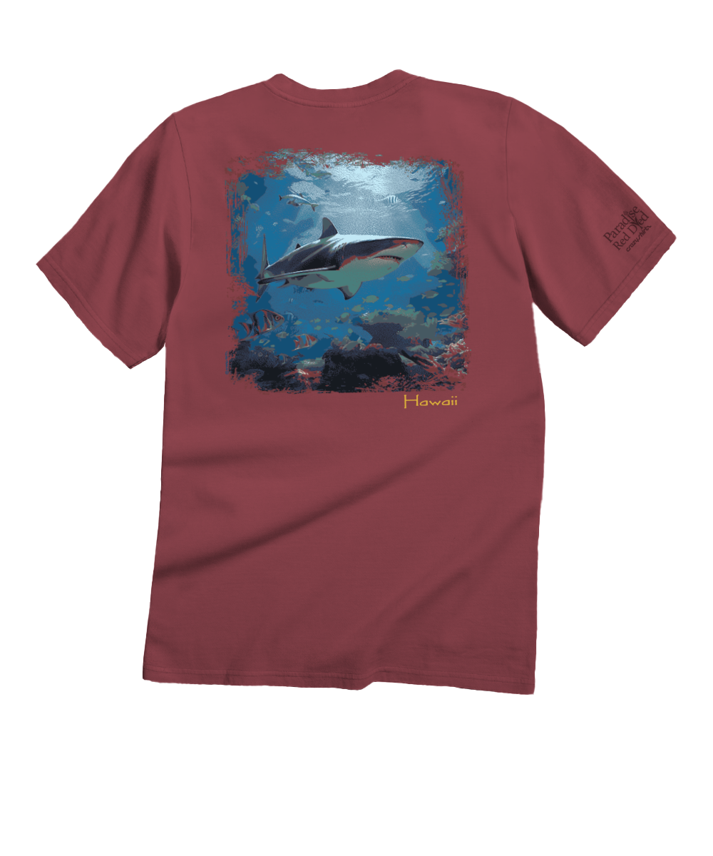 Reef Shark - Paradise Red Dyed Short Sleeve Crewneck T-Shirt