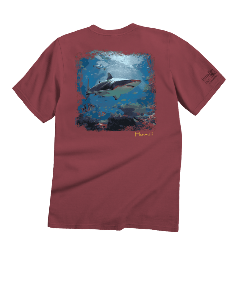 Reef Shark - Paradise Red Dyed Short Sleeve Crewneck T-Shirt