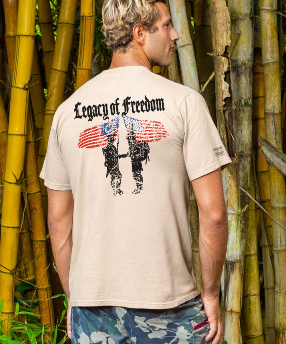 Legacy Of Freedom - Kona Coffee Dyed Short Sleeve Crewneck T-Shirt
