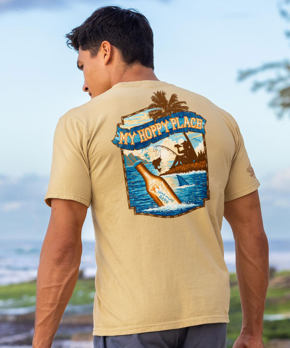 My Hoppy Place - Beer Dyed Short Sleeve Crewneck T-Shirt