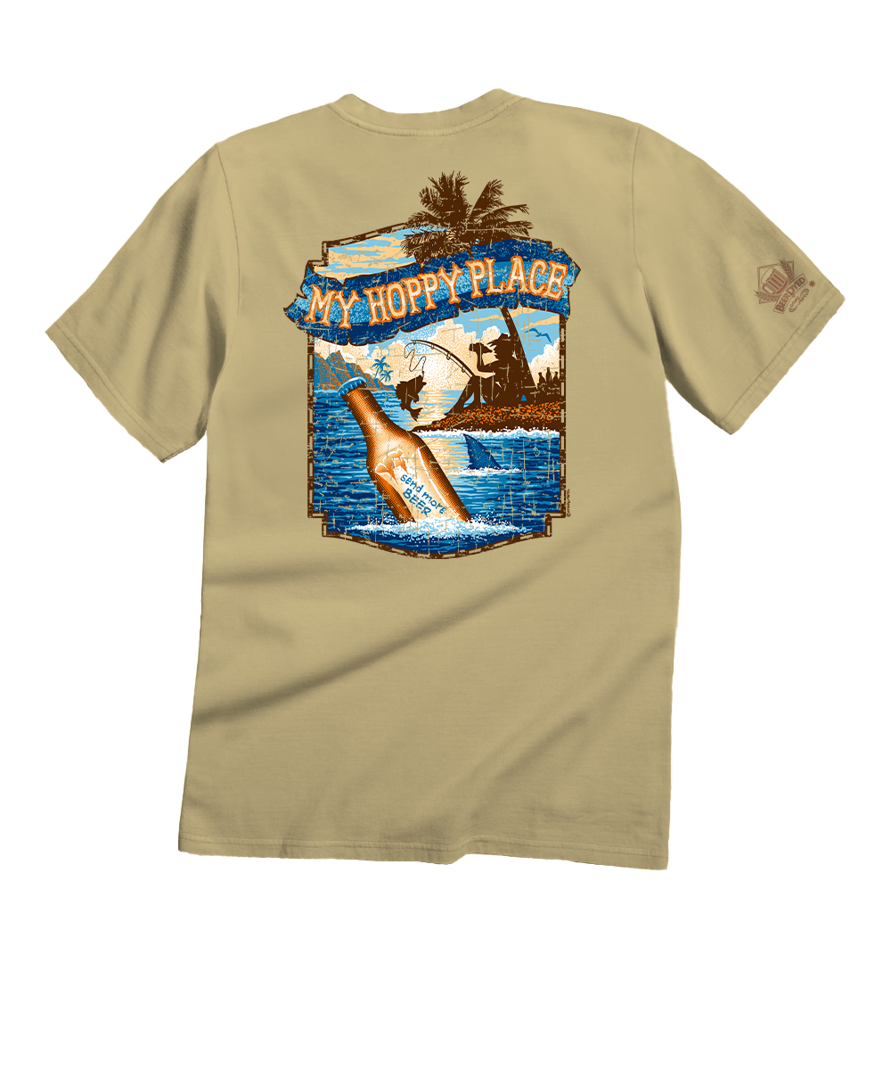 My Hoppy Place - Beer Dyed Short Sleeve Crewneck T-Shirt