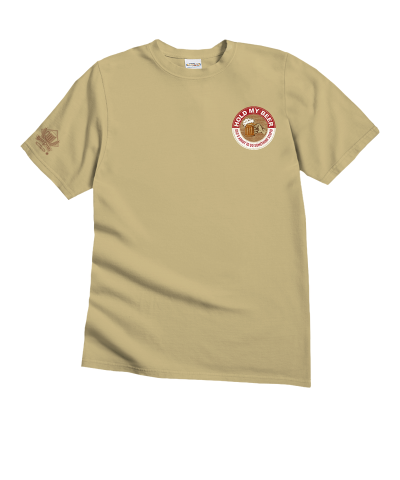 Hold My Beer - Beer Dyed Short Sleeve Crewneck T-Shirt