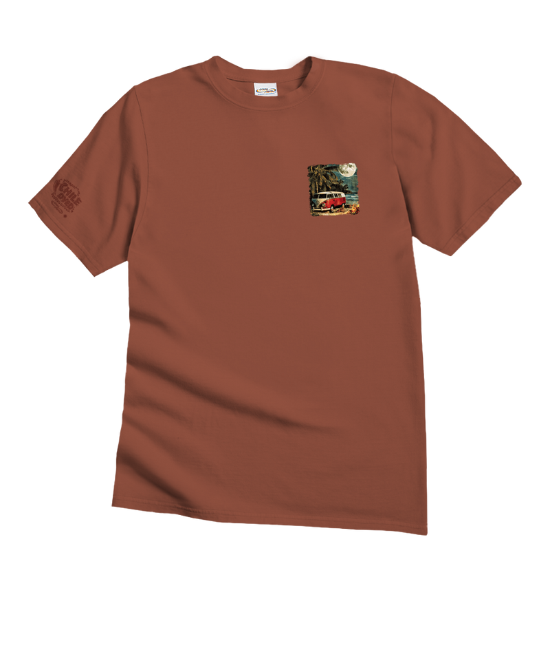 Volkswagen Van Campfire - Chile Dyed Short Sleeve Crewneck T-Shirt