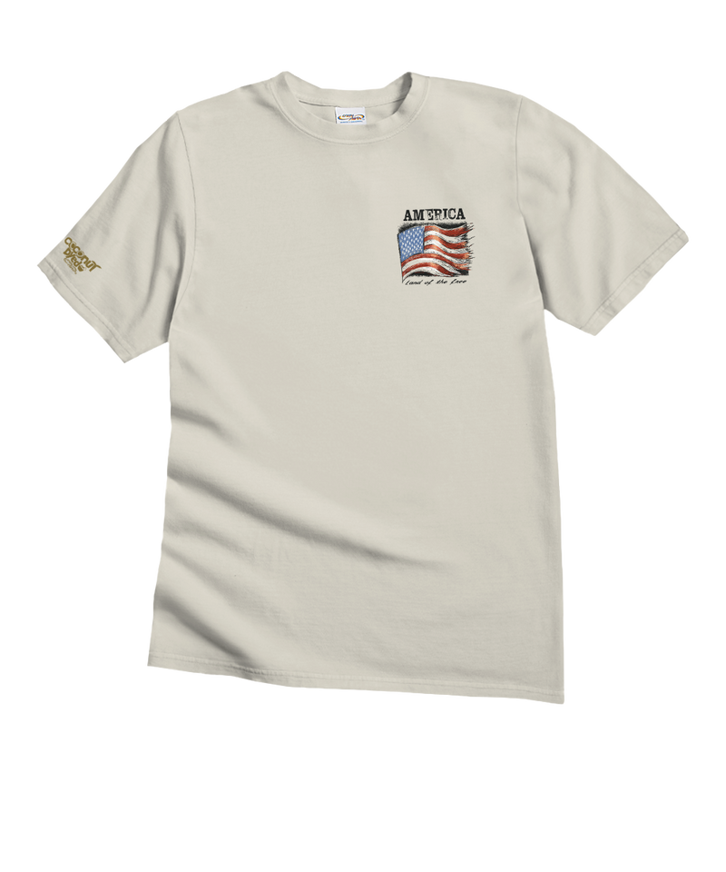 American Flag - Coconut Dyed Short Sleeve Crewneck T-Shirt