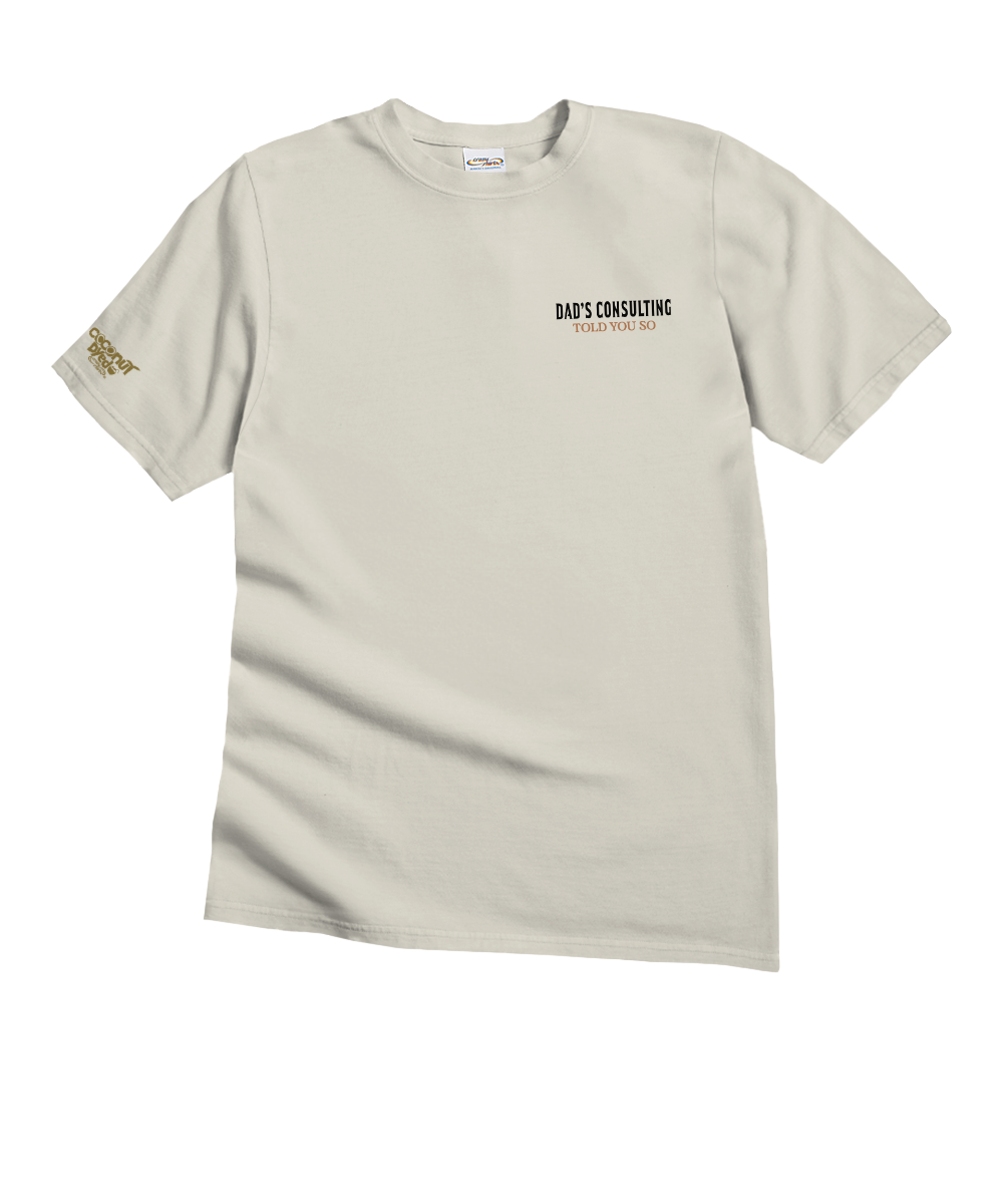 Dad Consulting - Coconut Dyed Short Sleeve Crewneck T-Shirt