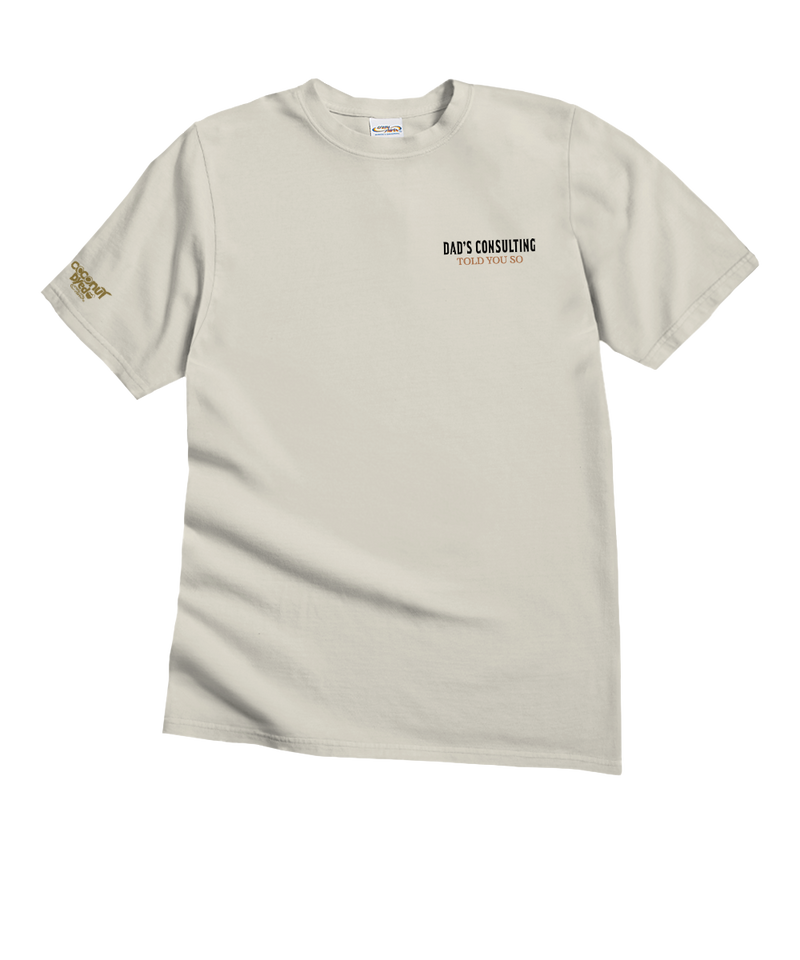 Dad Consulting - Coconut Dyed Short Sleeve Crewneck T-Shirt