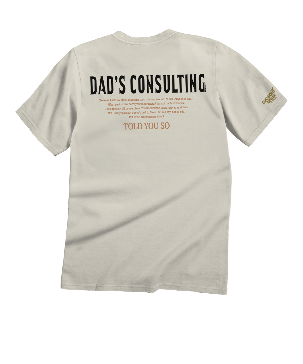 Dad Consulting - Coconut Dyed Short Sleeve Crewneck T-Shirt