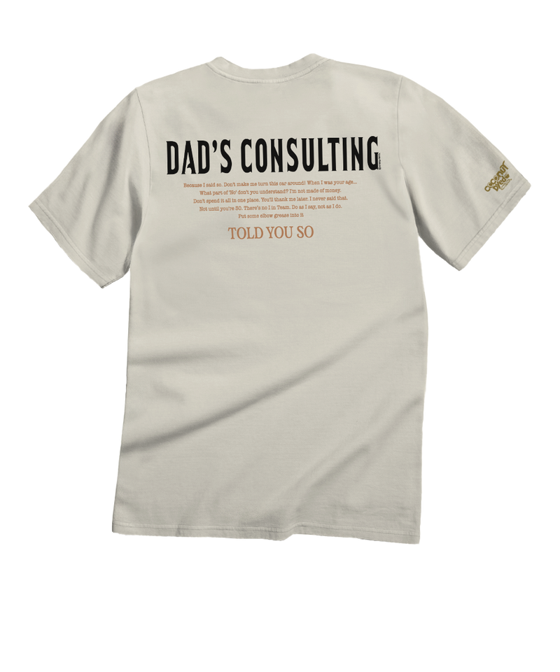 Dad Consulting - Coconut Dyed Short Sleeve Crewneck T-Shirt