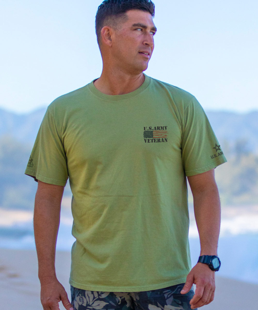US Army Veteran - Hemp Dyed Short Sleeve Crewneck T-Shirt