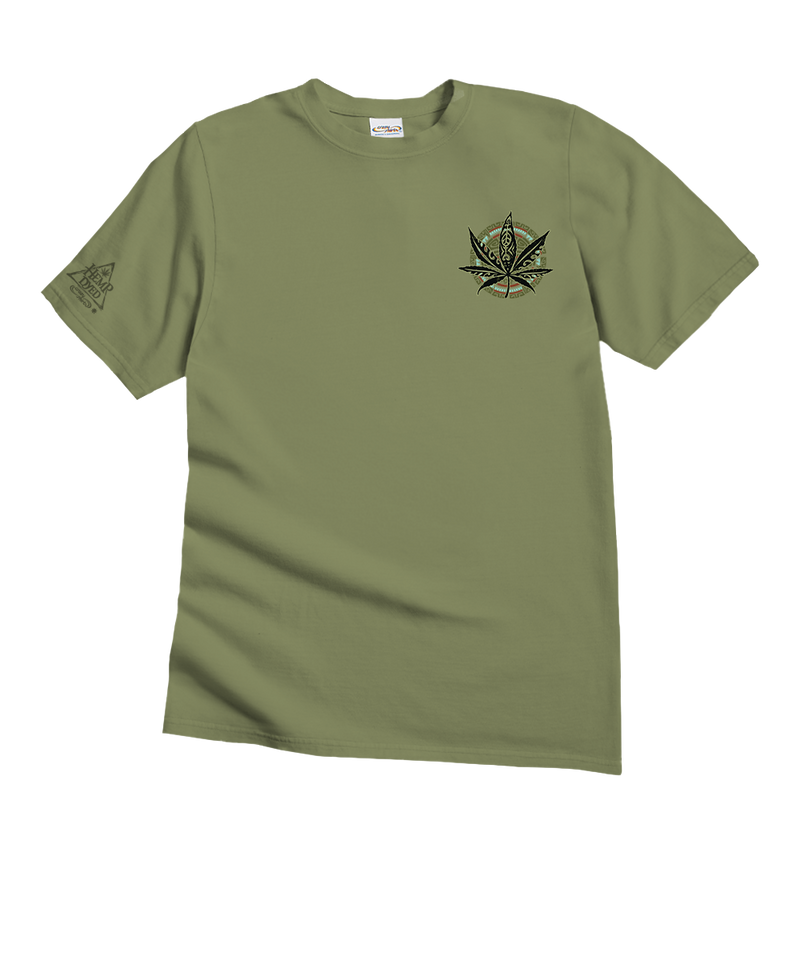 Tribal Hemp Rasta - Hemp Dyed Short Sleeve Crewneck T-Shirt