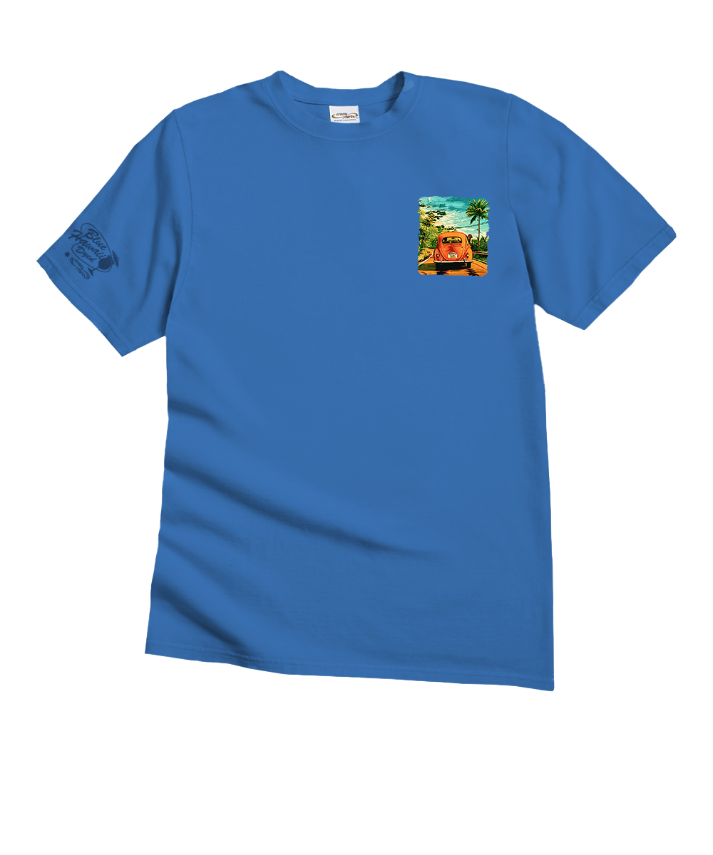 Volkswagen Coastal - Blue Hawaii Dyed Short Sleeve Crewneck T-Shirt