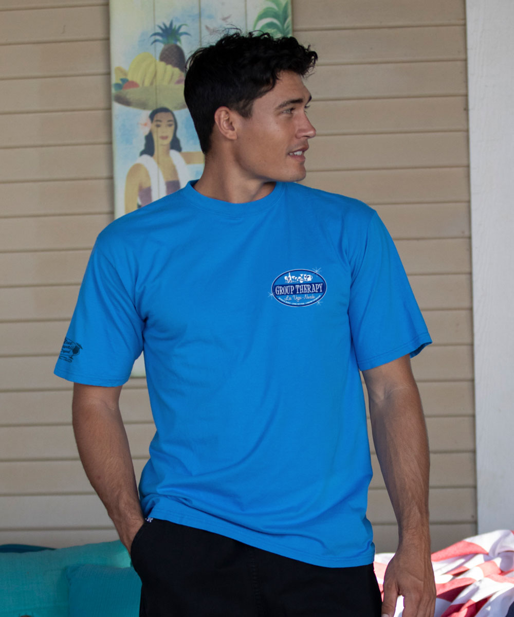 Group Therapy Vegas - Blue Hawaii Dyed Short Sleeve Crewneck T-Shirt