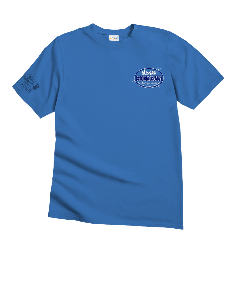 Group Therapy Vegas - Blue Hawaii Dyed Short Sleeve Crewneck T-Shirt
